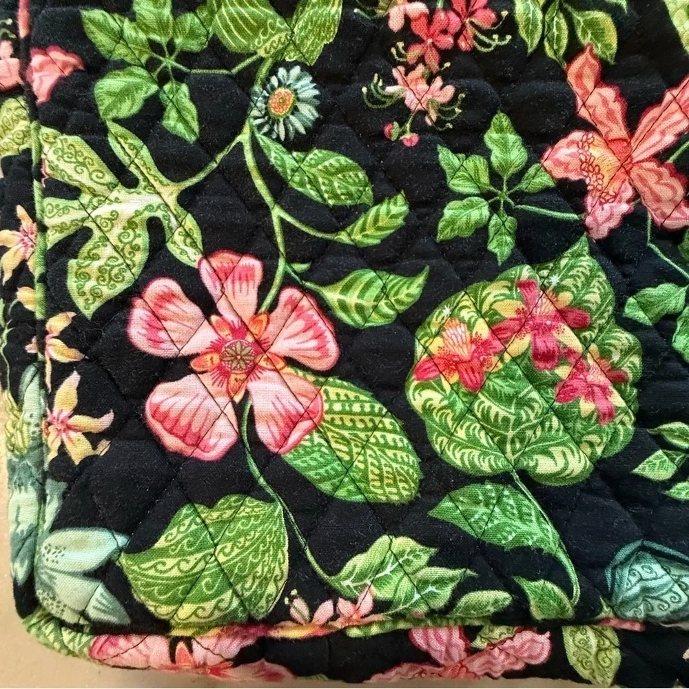 Vintage Vera Bradley Laptop Case Flowers Green Pink Botanica Print